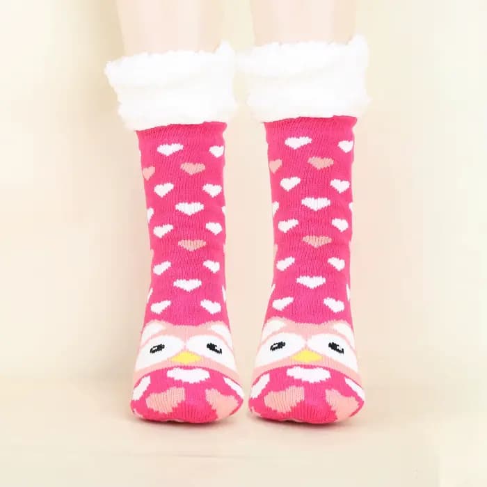 Chaussette femme printemps été épaissi polaire maison tapis de couchage chaussettes noël confortable