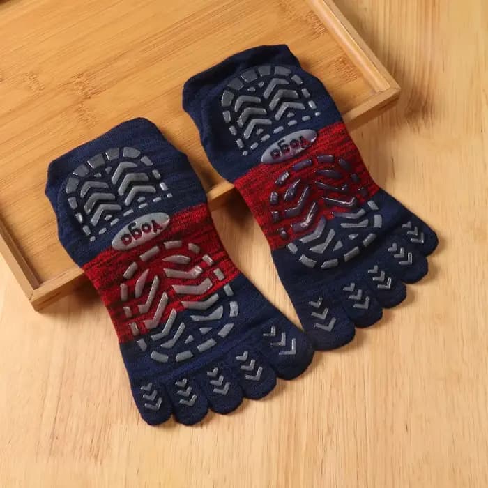 Chaussettes de Yoga à bout complet pour hommes, en Silicone, antidérapantes, Pilates, cinq orteils,