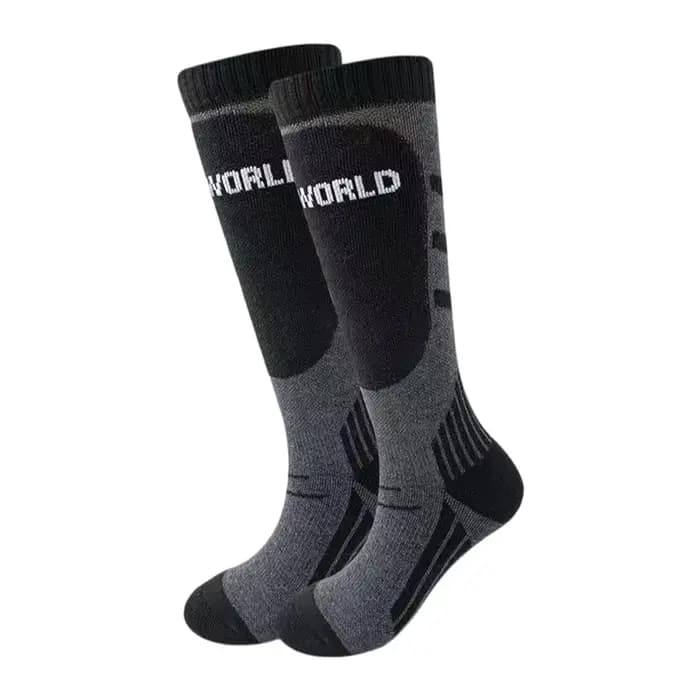1 paire de chaussettes de ski, chaussettes de sport épaisses, chaussettes d'hiver pour l'extérieur,