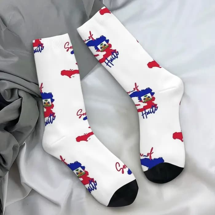Chaussettes de cyclisme rétro pour hommes, motif antibactérien, bas de haute qualité, pays de la car