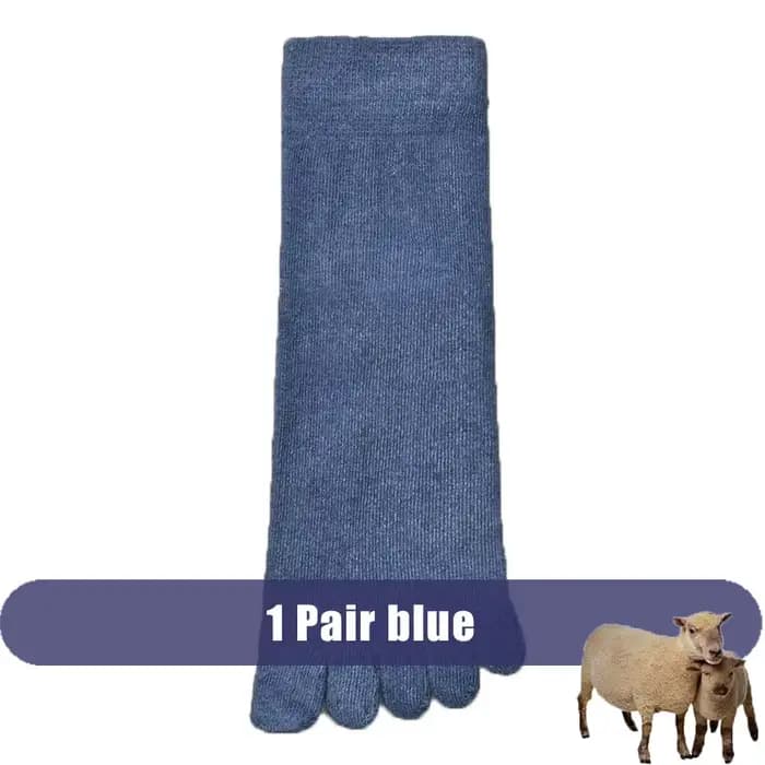 Chaussettes à orteils en laine pour hommes, courtes, thermiques, solides, décontractées, douces, épa