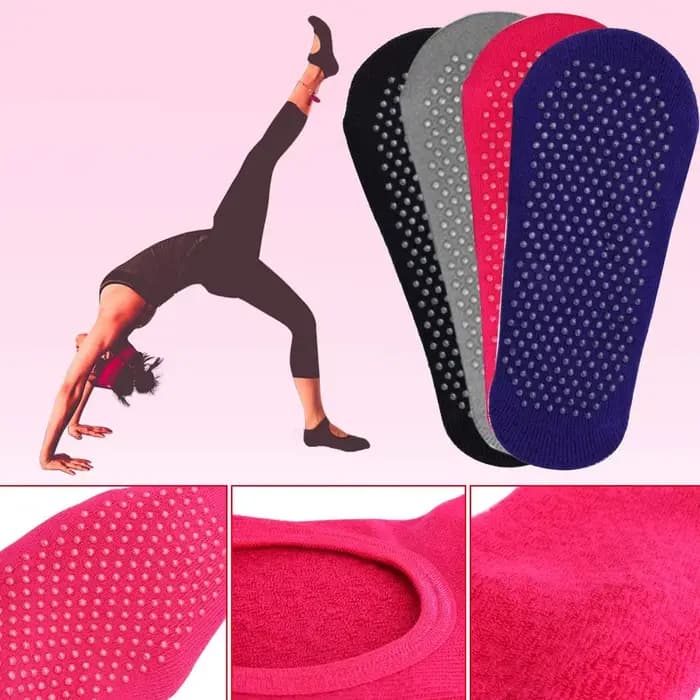 Chaussettes de Pilates antidérapantes, dos nu, en coton, pour femmes, Sport, Yoga, pantoufles de dan