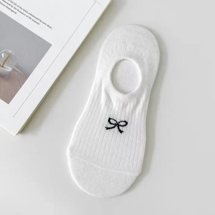 Chaussettes d'été en fil à pois fins pour femmes, avec nœud papillon, respirantes, Anti-talon, en pu