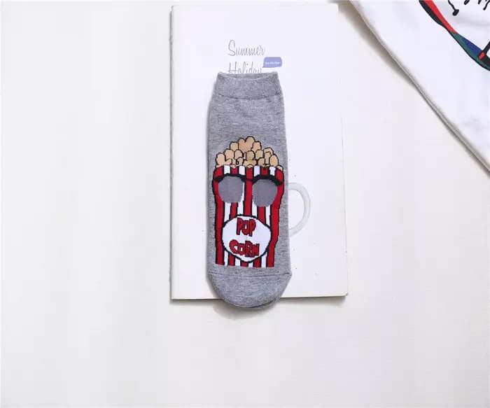 Femmes chaussettes automne hiver heureux mignon chaussettes courte cheville femme Harajuku Sox nourr