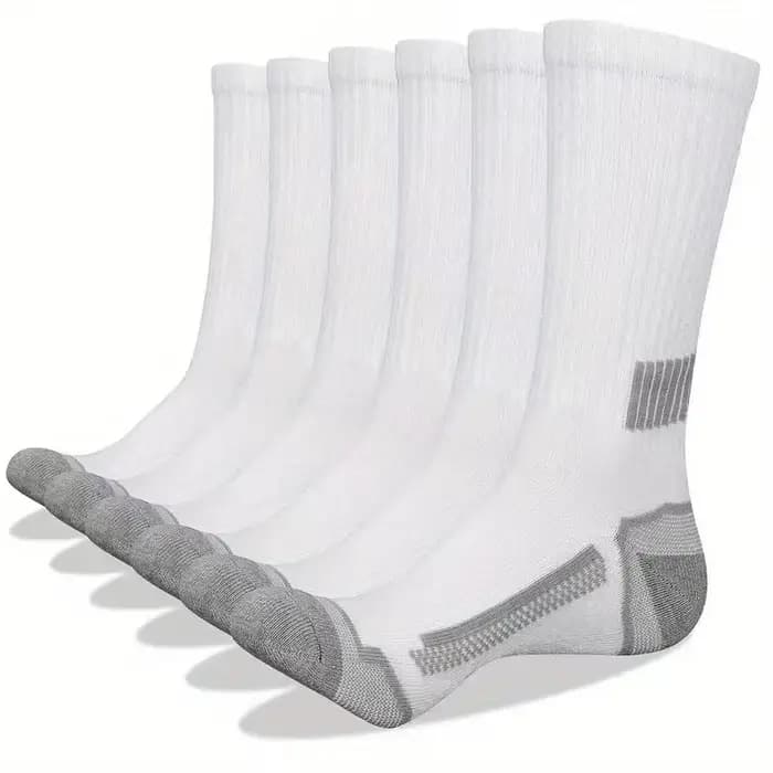 6 paires de chaussettes de sport pour hommes, absorbant la transpiration, confortables et respirante