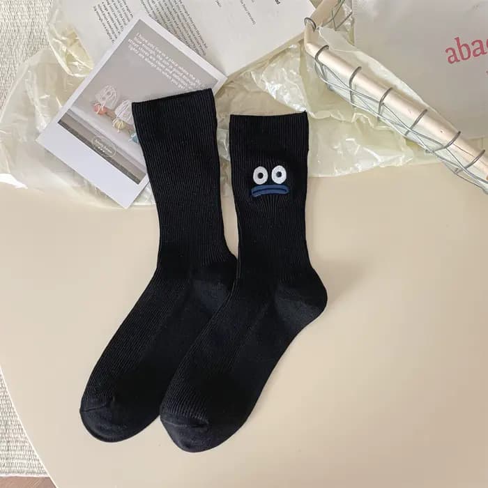 Chaussettes pour femmes, broderie coréenne, coton de haute qualité, mignonnes, drôles, kawaii, tenda