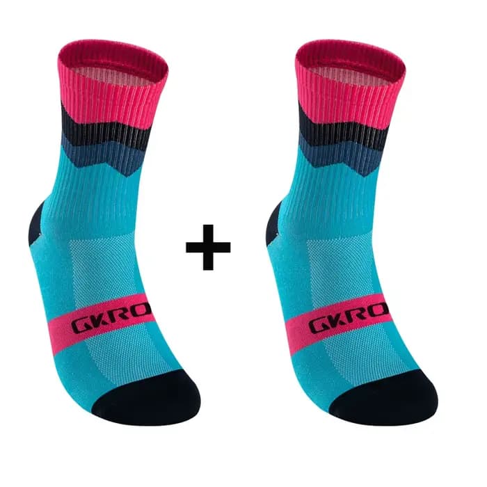 2 paires de chaussettes de cyclisme professionnelles, respirantes, pour vélo de route, pour hommes e