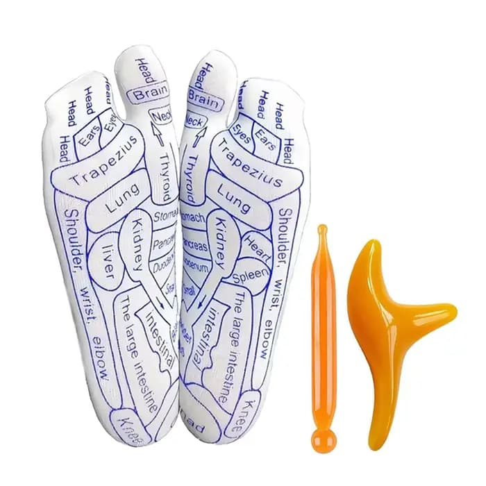 Chaussettes de tous les jours pour massage des pieds, accessoire d'acupression avec outils, Z100
