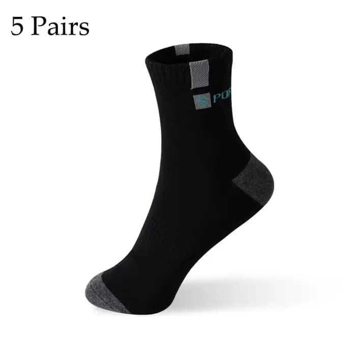 5 paires de chaussettes en fibre de bambou pour hommes – Chaussettes en coton respirantes et anti-od