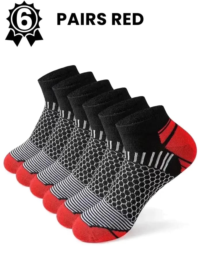 Chaussettes de sport courtes pour hommes, 6/12 paires, chaussettes athlétiques respirantes et absorb