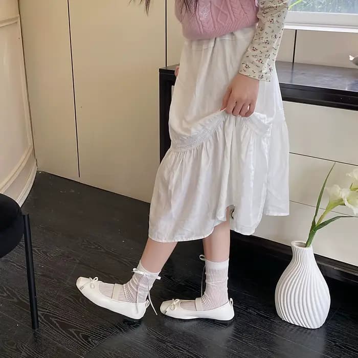 Chaussettes pour femmes printemps été nouvelles chaussettes désossées ruban latéral nœud ruban Verti