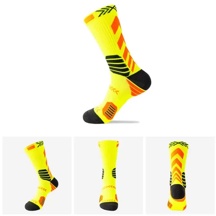 Sport cyclisme basket-ball chaussettes Compression course homme noir tendance respirant longue rando
