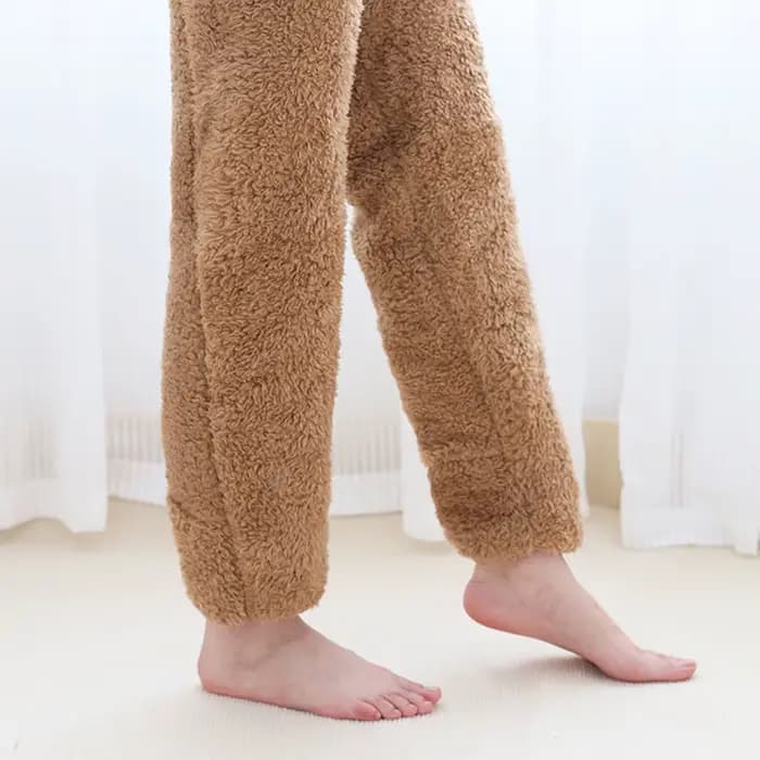 Chaussettes de noël chaudes d'hiver au-dessus du genou, bas polaires chauds et moelleux, couvre-jamb