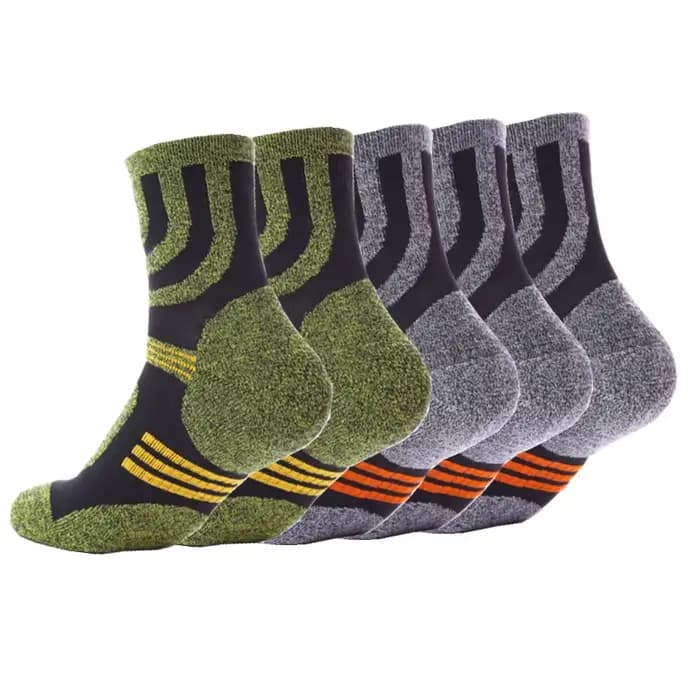 Chaussettes épaisses rembourrées pour hommes, chaussettes de randonnée, chaussettes de sport chaudes