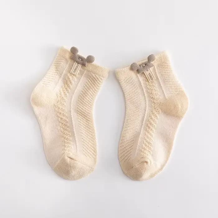 4 paires/lot été bébé maille mince chaussettes dessin animé doux coton nouveau-né chaussette princes