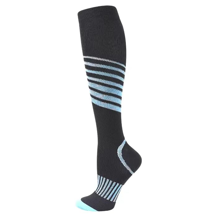 Chaussettes de compression non ald pour hommes et femmes, chaussettes de sport hautes, course à pied