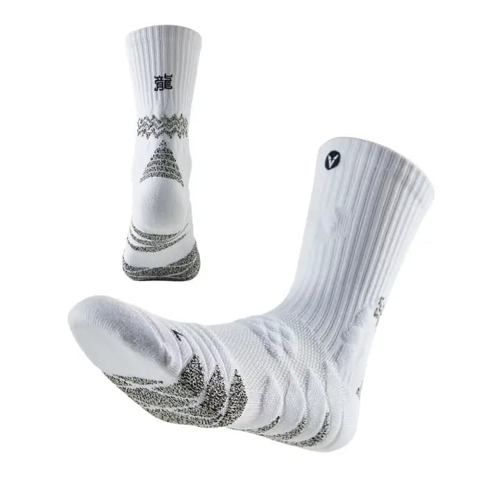 Chaussettes de basket-ball coordonnantes pour hommes, compression de l'arc, chaussettes de sport bla