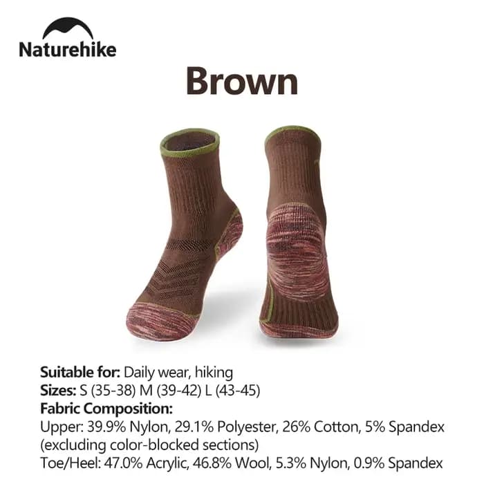 Naturehike – chaussettes de sport pour hommes et femmes, résistantes à l'usure, haute élasticité, év