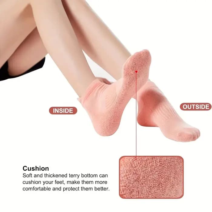 Chaussettes de Yoga antidérapantes pour femmes, respirantes, en coton, pour Fitness, Pilates, entraî
