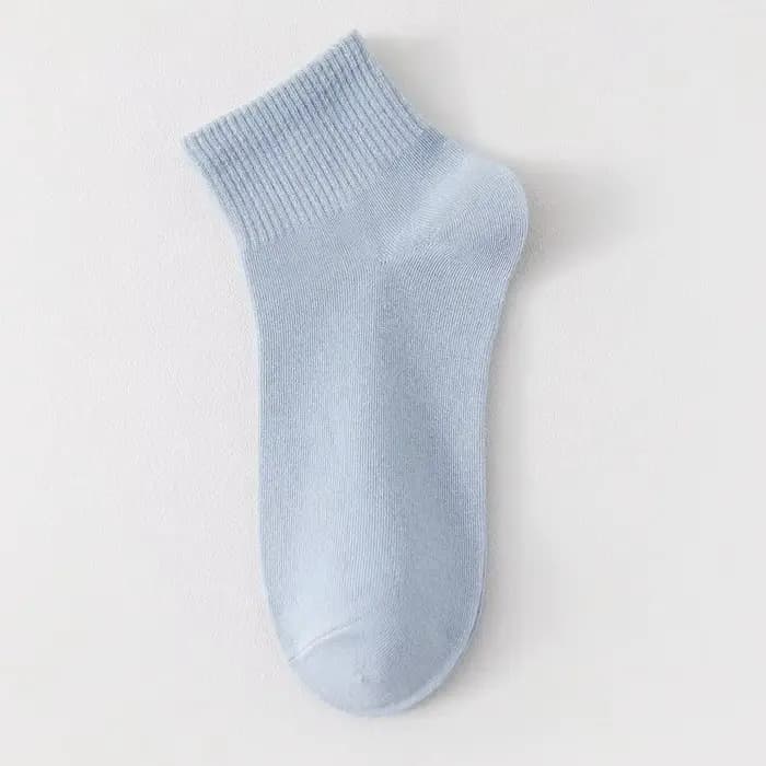 Femmes couleur unie coton cheville chaussettes femme doux tricoté chaussette courte filles absorbant