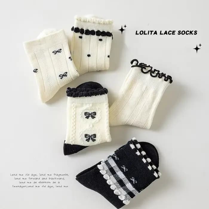Chaussettes en coton solide pour enfants filles, 5 paires de nœuds papillon, douces, respirantes, ra