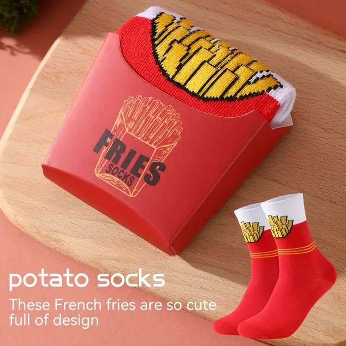 Une paire de chaussettes françaises rouges pour hommes pour quatre saisons, automne et hiver, cadeau