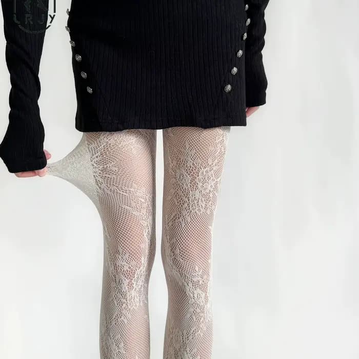 2025 nouveaux collants femmes Sexy dentelle florale cuisse haute bas collants Lingerie bonneterie ma