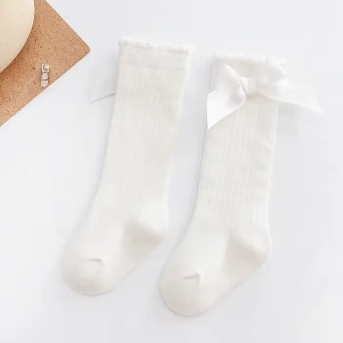 Chaussettes Mi-Hautes en Coton avec Gros Nministériels d pour Nouveau-né Fille, Accessoires de Princ
