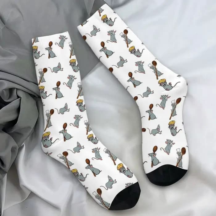 Remy Ratatouille Pack chaussettes automne Rat animaux bas drôle femmes hommes respirant chaussettes