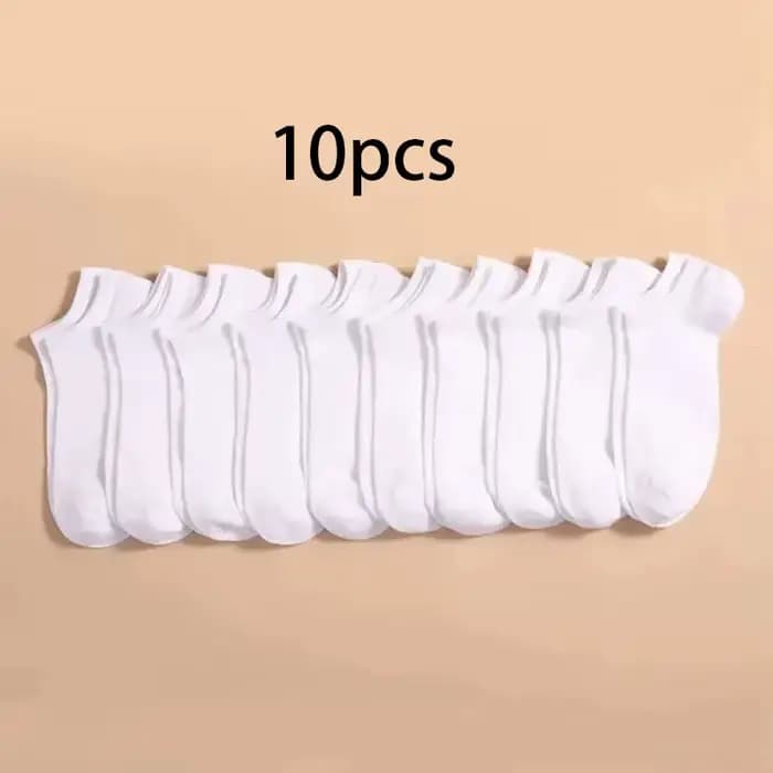 Chaussettes de sport unisexes couleur unie pour l'été et le printemps, 10/20/40 paires, douces, légè