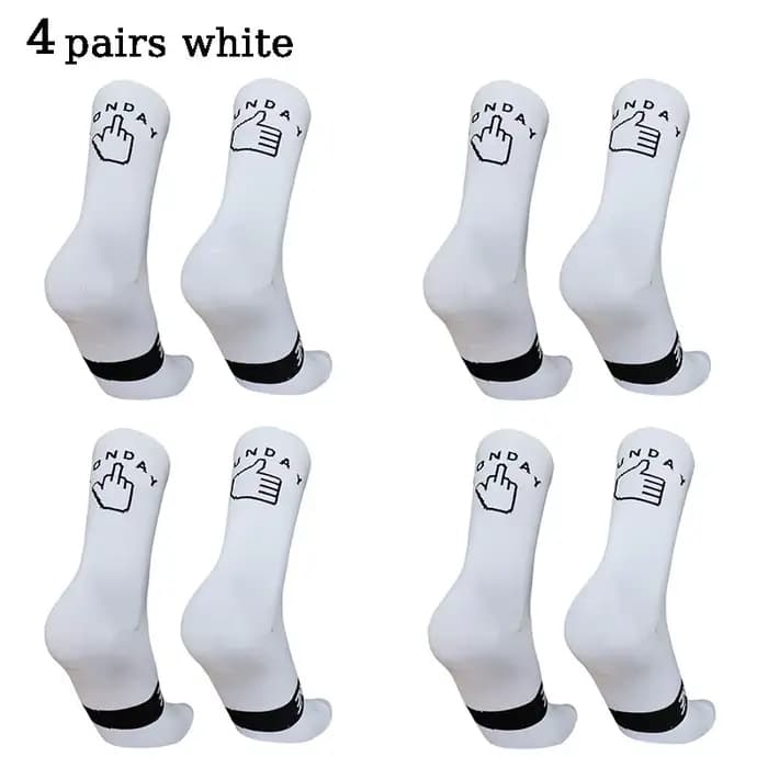 4 paires de chaussettes de cyclisme pour hommes et femmes, chaussettes de sport professionnelles pou