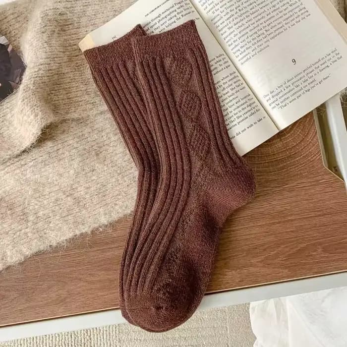Femmes laine chaussettes chaud hiver épaissir cachemire flou décontracté couleur unie confortable ma