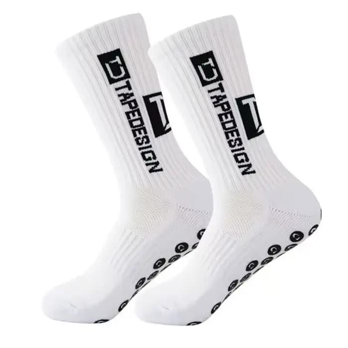Chaussettes de sport antidérapantes pour hommes, mi-mollet, pour football, basketball, course à pied