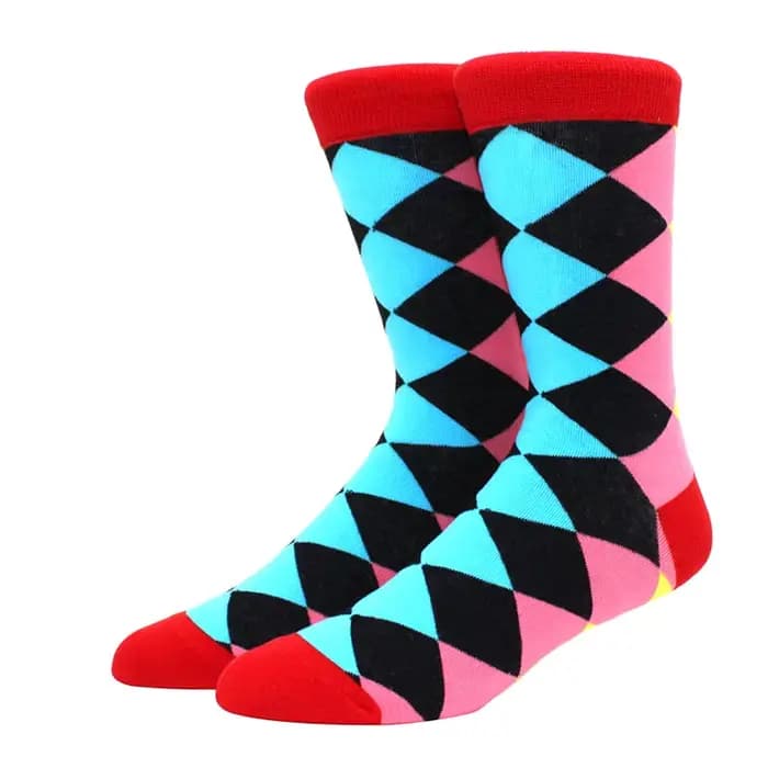 Offre spéciale hommes chaussettes 2025 nouveau coloré pour hommes coton hommes chaussettes géométriq