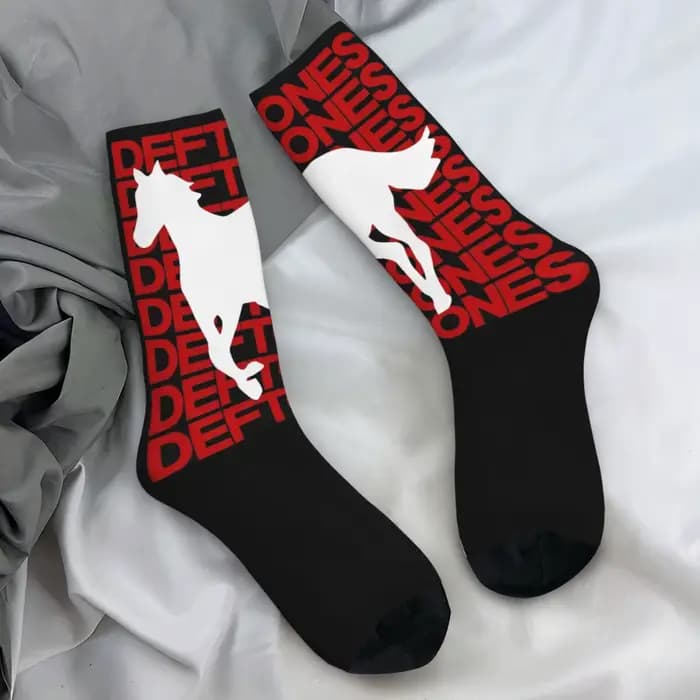 Deftones – bas Punk en métal pour hommes, chaussettes moyennes et douces, nouveauté, cyclisme d'auto