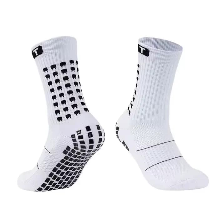 Chaussettes antidérapantes en coton pour hommes et femmes, chaussettes carrées respirantes à ventous