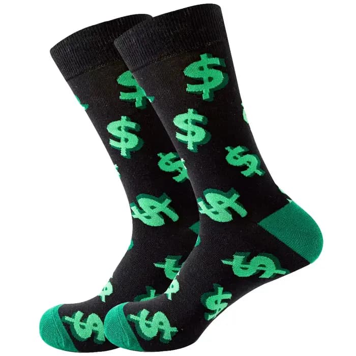 2023 NEW Funny Men Socks Cotton Fashion Trend Harajuku Guitar Beer Boxing Gloves Skull Chess Clown S