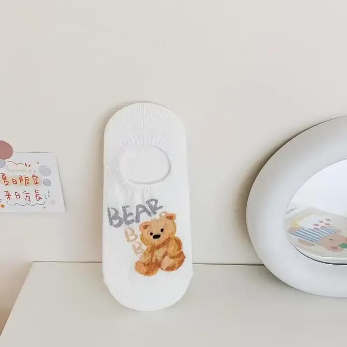 Nouvelles chaussettes pour femmes printemps et été ours bateau chaussettes collège japonais femmes c