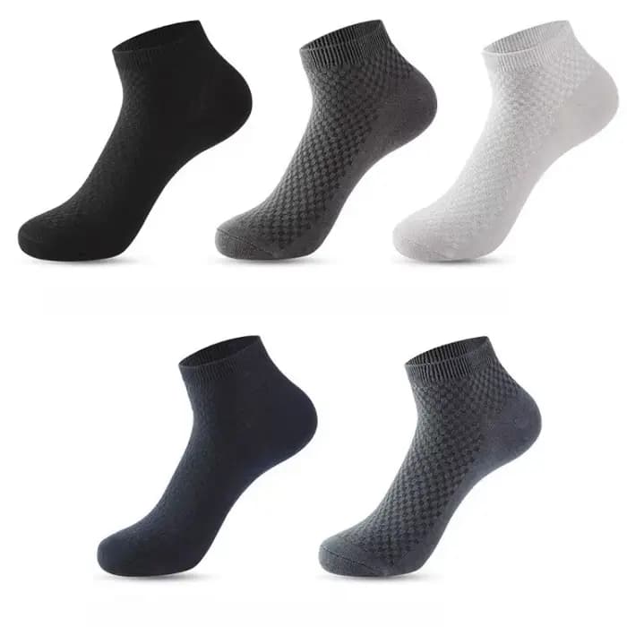 5 paires/chaussettes en tissu de bambou pour hommes chaussettes décontractées en Fiber de bambou de