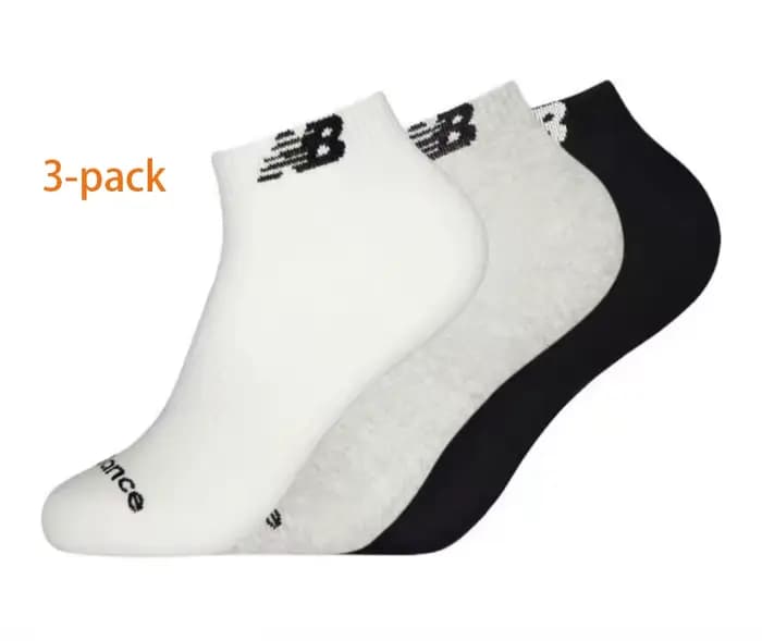 New Balance Chaussettes courtes simples, confortables et douces (unisexe) en couleurs assorties LAS4