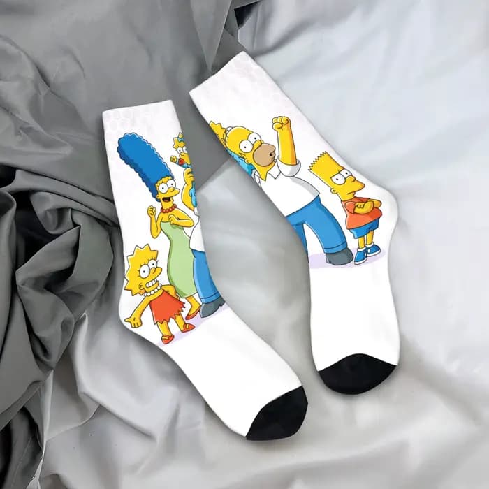 Chaussettes The S-Simpsons, bas antidérapants pour hommes, chaussettes d'escalade chaudes et douces,