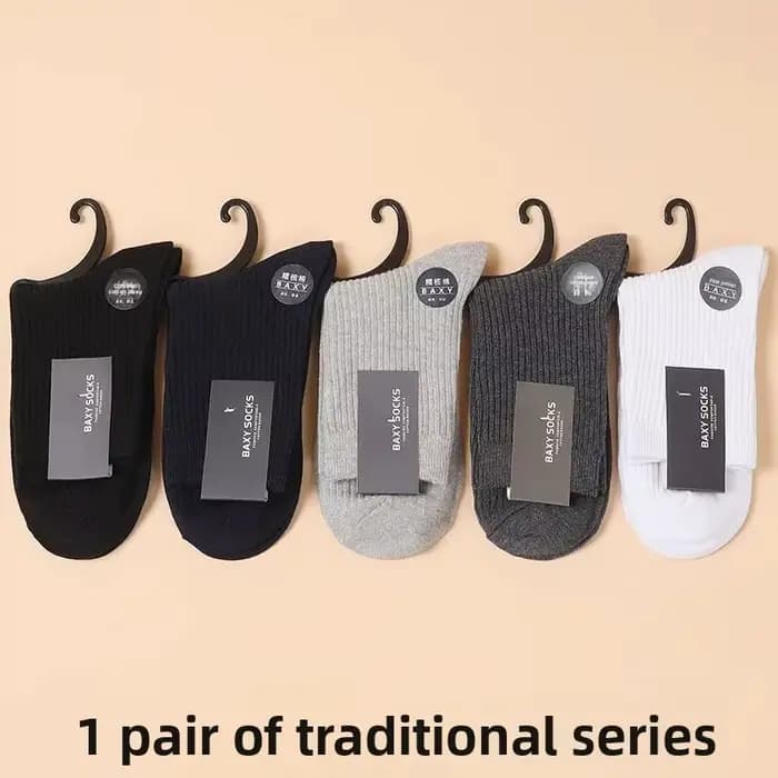 Chaussettes mi-hautes pour hommes, printemps-automne, 100% coton, absorbantes, anti-odeur, respirant