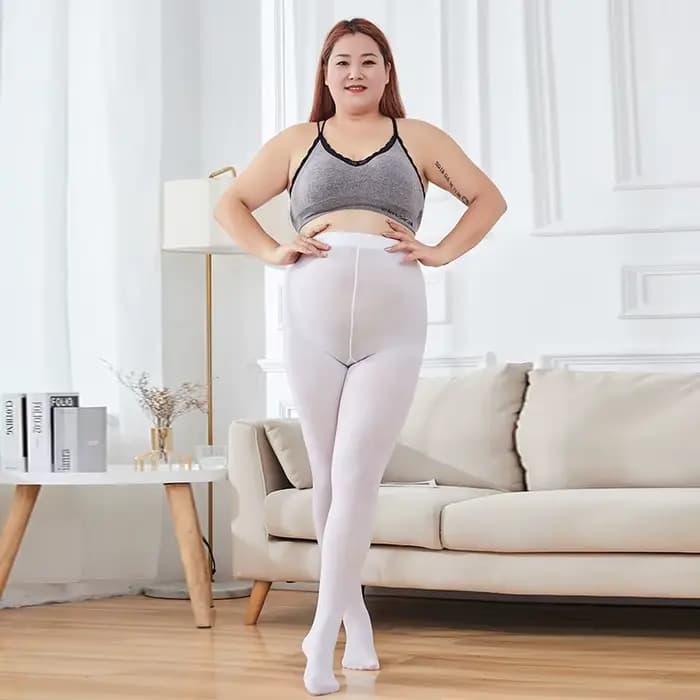 Nouvelles collants de danse blanches pour femme, taille plus, en velours, respirants et extensibles,