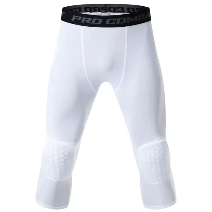 Collants de sport pour hommes, pantalons de Compression Anti-Collision, genouillères, séchage rapide