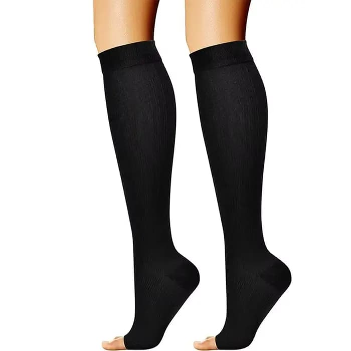 Chaussettes de compression médicale noires pour femmes et hommes, chaussettes de sport hautes, Parke