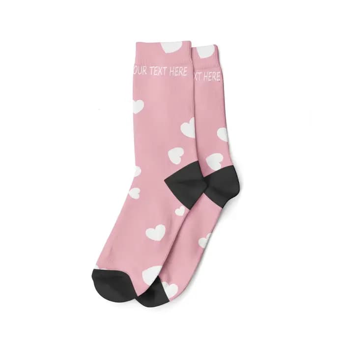 Chaussettes d'amour personnalisées avec impression 3D, chaussettes personnalisées avec texte de votr