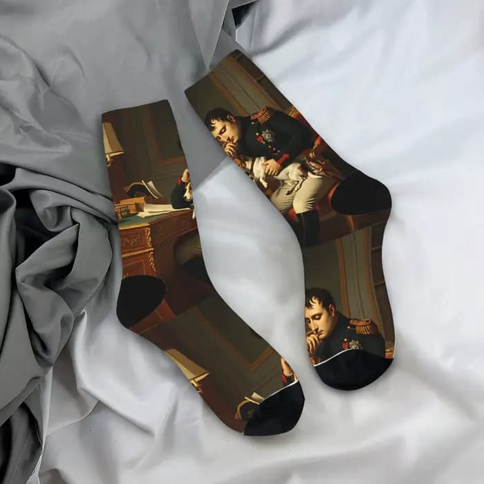 Napoléon Bonaparte chaussettes automne bas décontracté unisexe hommes chaussettes confortables conce