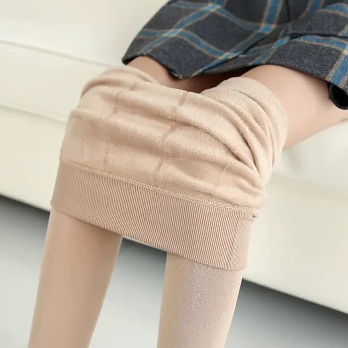 Collants doublés polaire confortables pour femmes, leggings chauds et extensibles à taille haute pou