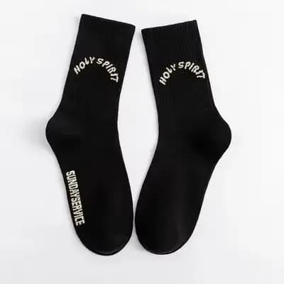 Chaussettes mi-mollet pour couples, style sport, en boîte, marque tendance, collection Printemps-Été