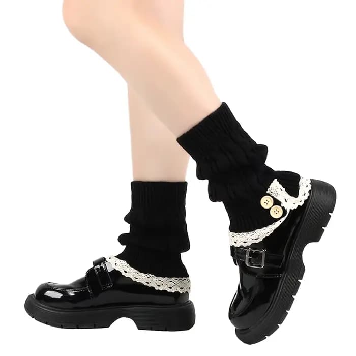 Jambières pour femmes cheville hiver chaud Stretch tricoté Slouch thermique dames épais laine poigne